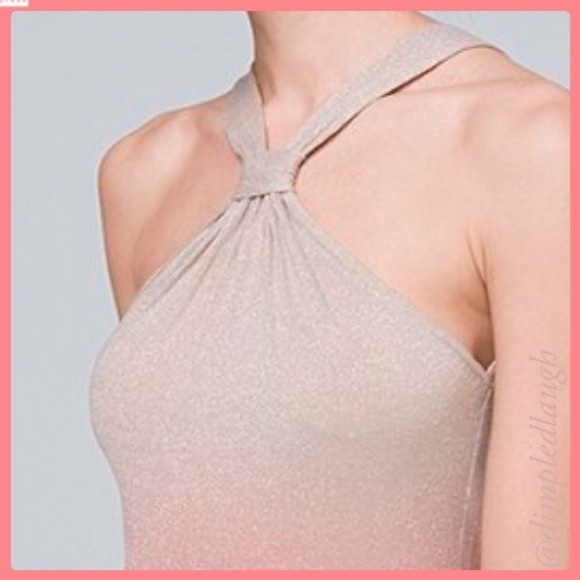 NWT! WHBM TEA ROSE OMBRÉ HALTER TOP - Picture 5 of 15